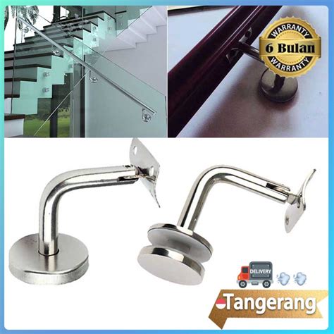 Jual Bracket Handrail Stainless 201 Tembok Adjustable Flexible 60x60 Mm