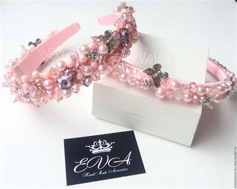 Набор ободков мама+дочка "Нежность" купить в интернет-магазине Ярмарка ...