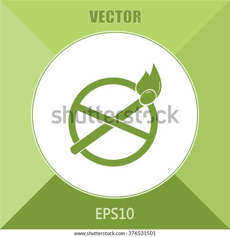 No Naked Flame Warning Sign Vector