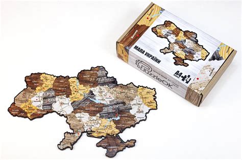 Дерев'яний пазл Карта України купити в Україні • PuzzleOk