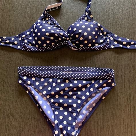 Boden Swim Boden Blue And White Polka Dot Bikini See Sizes In Description Poshmark