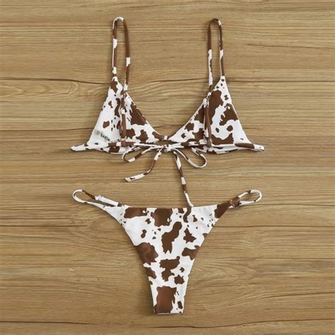 Cow Print Bikini Sexy Cow Print Bikini Summer Swimsuits Cow Print Shop