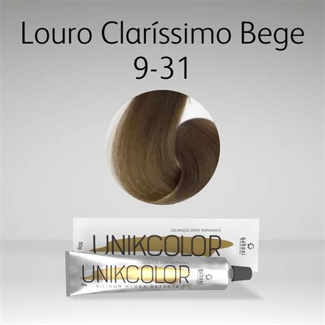 Loiro Bege Clarissimo - Comprar UnikColor 9-31 Louro Claríssimo Bege 50g Gaboni - a partir de R ...