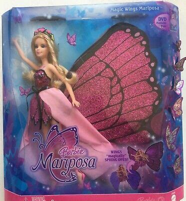 Barbie L Magic Wings Mariposa Butterfly Mattel Doll L New In