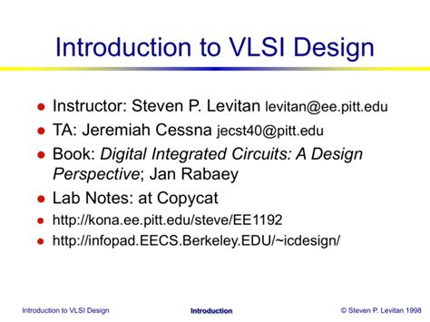 Introduction To Vlsi Design