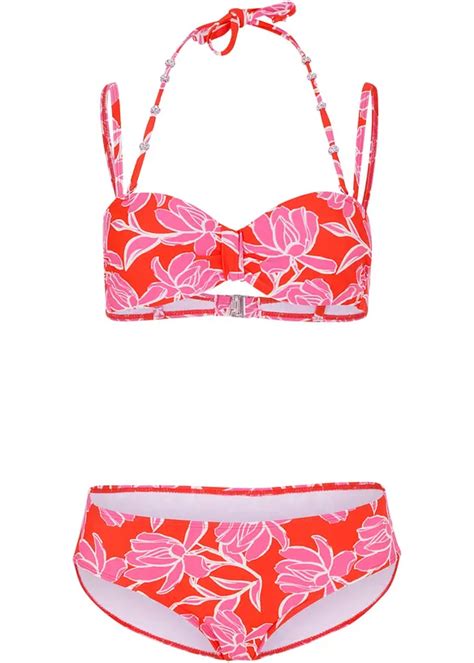 Stilvoller Balconette Bikini Mit Edlem Muster Damen Bonprix