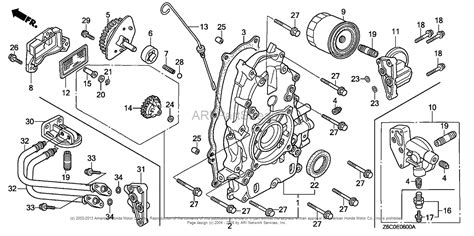 Honda Engines Gx610u1 Qze4 Engine Jpn Vin Gcapk 1000001 Parts Diagram For Crankcase Cover