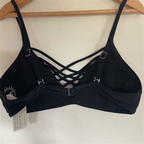 Black Bikini Top Hollister Perfect Condition Size Depop