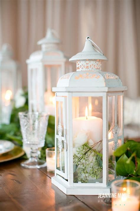 Short White Lantern With Candle Decoration Wedding Lanterns Lantern