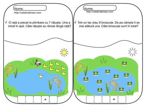 Probleme Ilustrate Cu 1 Adunare Si Scadere Math Acting