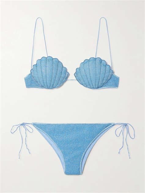OSÉREE Lumière Shell Lurex bikini NET A PORTER