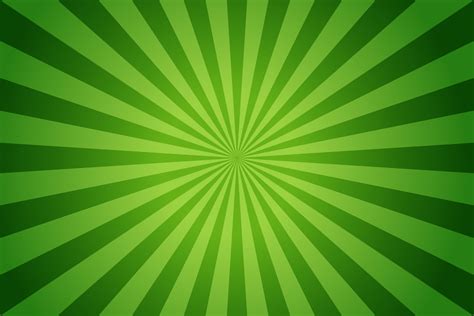 Sun Rays Retro Vintage Style On Green Background Sunburst Pattern