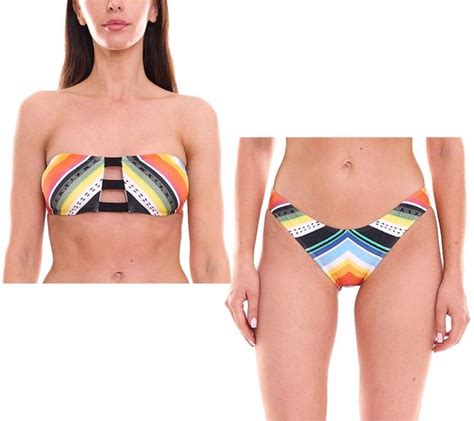 RIP CURL Beach Bazaar Damen Bikini Oberteil Mit Clip Verschluss Oder Bikini Unterteil Bandeau