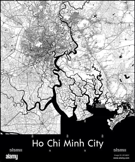 City Map Asia Vietnam Ho Chi Minh City Vector Illustration Stock Vector