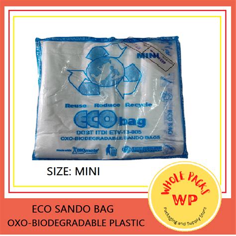 Whole Packs Eco Blue Sando Bag Plastic Bags Oxo Biodegradable Per Pack