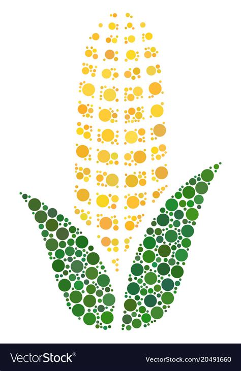 Corn Mosaic Of Dots Royalty Free Vector Image Vectorstock