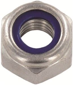 Гайка шестигранна самоконтрящаяся высокая с нейлоновым кольцом DIN 982 ...