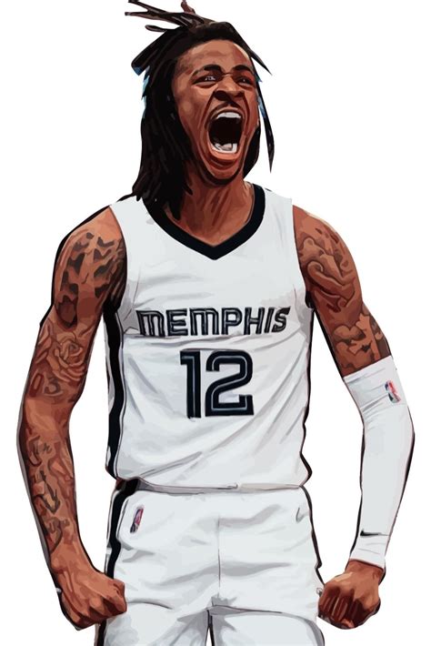 Art Design Of Ja Morant 12 Dunk Graphic Art Blue Ja Morant Goat