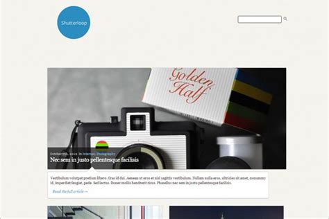 Shutterloop Free Photography Wordpress Theme Wp Daily Themes