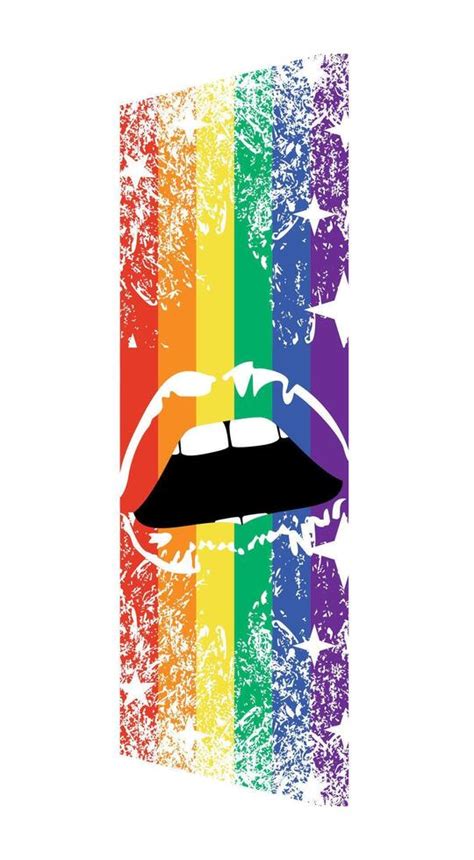 T Shirt Image Of A Rainbow Next To Sensual Lips On A White Background Gay Pride