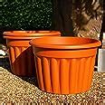 Wham 3x 60cm Vista Plastic Planter Round Garden Plant Pot Extra Large