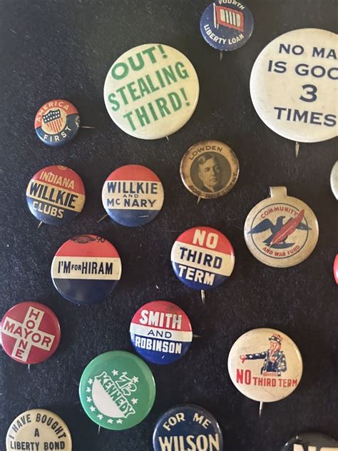 Mixed Lot Various 40 Political Patriotic Antique And Vintage Pinback