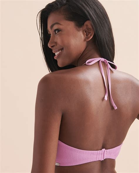 Tropik Textured Bandeau Bikini Top Lilac Bikini Village