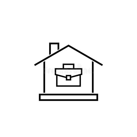 Working At Home Icon Isolated On White Background Stock Vector