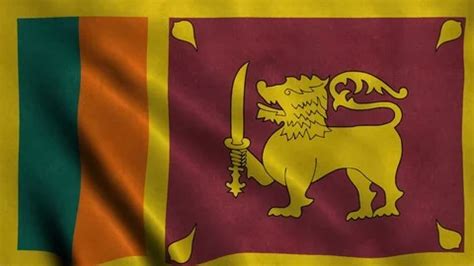 K Seamless Loopable Flag Of Sri Lanka Stock Video Pond