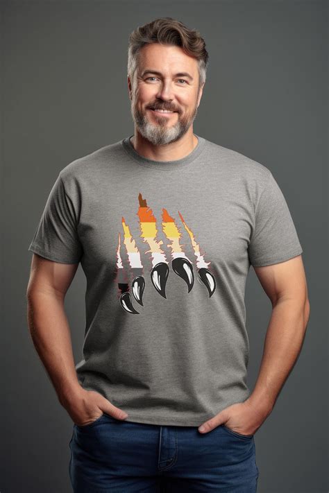 Gay Bear T Shirt Bear Claw Scratch Gay Pride Bear Pride Outfit Bear Brotherhood Flag Color