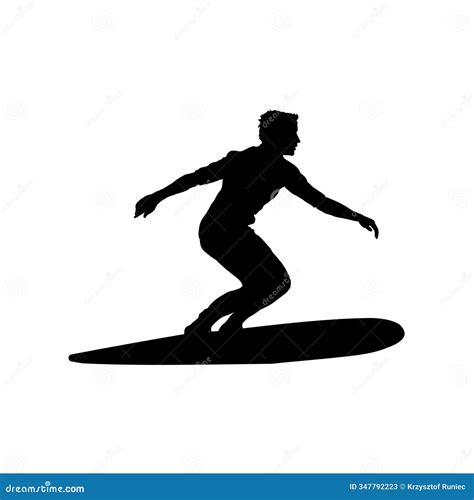 Silhouette Of A Surfer Stock Illustration Illustration Of Wave 347792223
