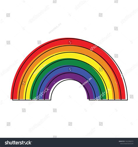 Rainbow Icon Gay Vector Lgbt Rainbow Stock Vector Royalty Free