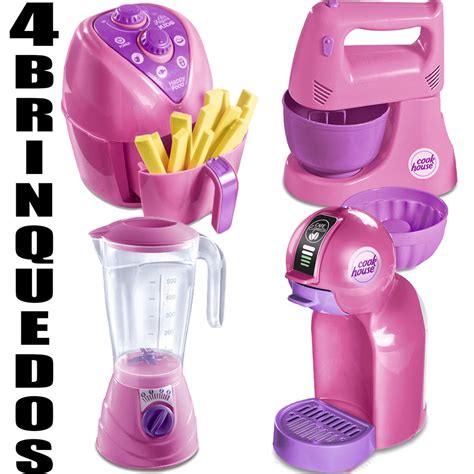 Briquedo De Menina - Kit C/ 4 Brinquedos De Cozinha Para Menina - Faz De Conta Altimar ...