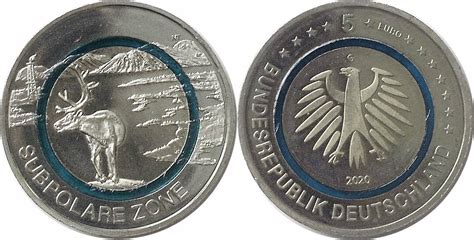 Deutschland Germany Brd Euro G Subpolare Zone Ch Unc