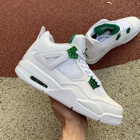 Air Jordan 4 Metallic Green Majenta Shoes