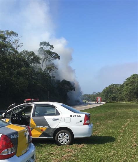 Carreta Em Chamas Bloqueia Totalmente A Rodovia Dos Imigrantes Santos