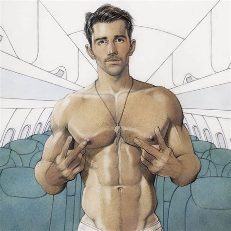 Flight Attendant Male Nude Gay Erotic Men Adult Man Kent Mature Fanart Etsy