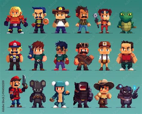 Indie Game Developers - Stylized pixel art characters from various ...