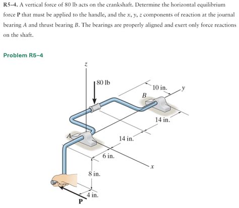 Solved R5 4 A Vertical Force Of 80lb Acts On The Chegg