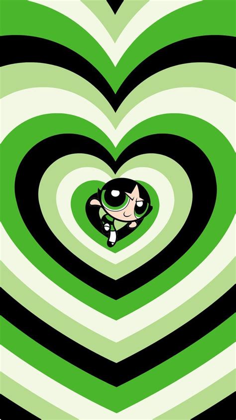 Buttercup Theme Heart Wallpaper Powerpuff Girls Wallpaper Cute