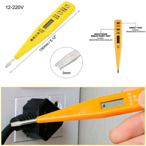 Digital Display Tester Pen Tespen Listrik Volt Detector Obeng Tespen