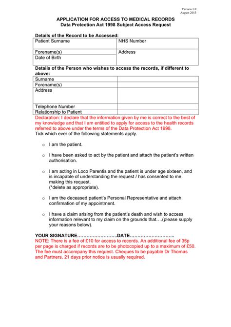 medical records request form   documents   word