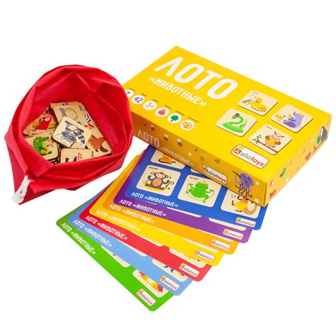 Лото детское деревянное развивающее "Животные" для малышей, игра ...