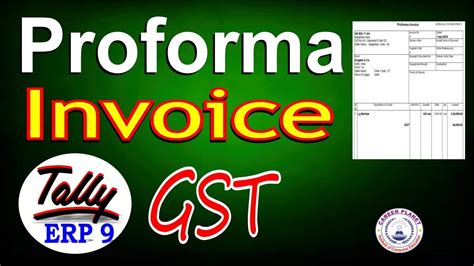 Proforma Invoice In Tally Erp Under Gst Learn Tally Gst Accounting