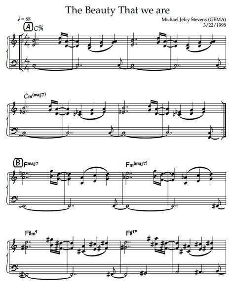 lead sheet page  layout