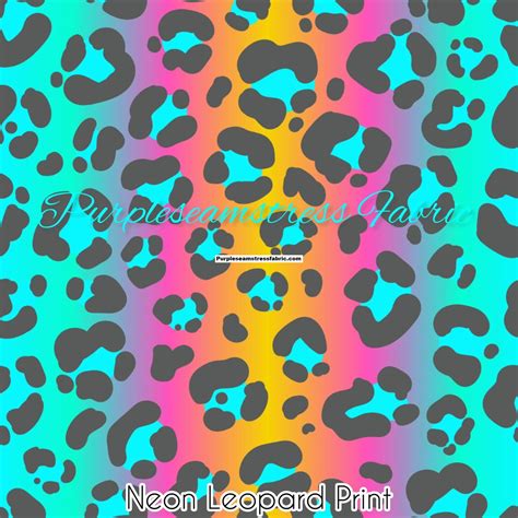 Neon Leopard Print Purpleseamstress Fabric