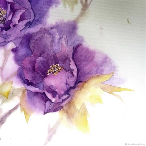 "Лиловые пионы" в интернет-магазине Ярмарка Мастеров по цене 4235 ...