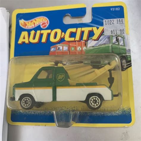 Hot Wheels Auto City Ford Transit Wrecker Bp Vert Jaune Blanc Eur Picclick Fr