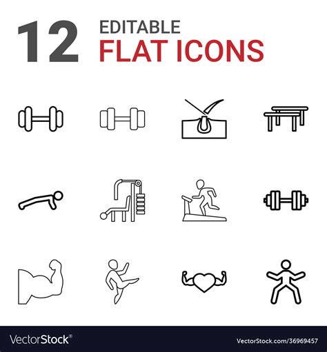 Strong Icons Royalty Free Vector Image Vectorstock