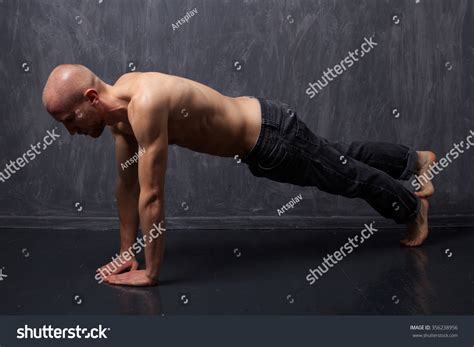 Athletic Man Naked Torso Doing Pushups Stock Photo Shutterstock